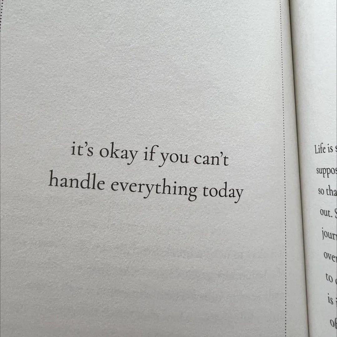 Stop being so hard on yourself.