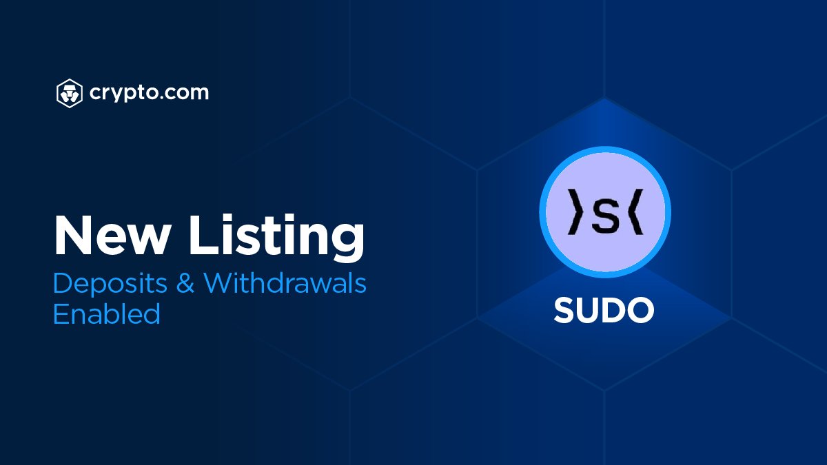 cryptocom's tweet photo. Sudoswap is listed in the https://t.co/vCNztATSCO App 🔔 
Buy $SUDO at true cost with USD, EUR, GBP, and 20+ fiat currencies.

Download the App to start trading #SUDO now!
👉 https://t.co/jt6bDD9fig

For more details - https://t.co/iJUFUydskL

@sudoswap https://t.co/EnxxlmfPWy