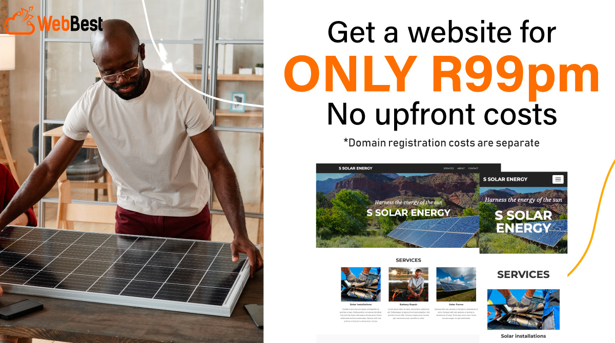 WebBestCC's tweet image. Get a website for only R99 per month. #website #smallbusiness. If you do not have a huge budget for a website, this is the best option to get you started. Ask us for more info at info@webbest.co.za or check our website for more info webbest.co.za/template-websi…