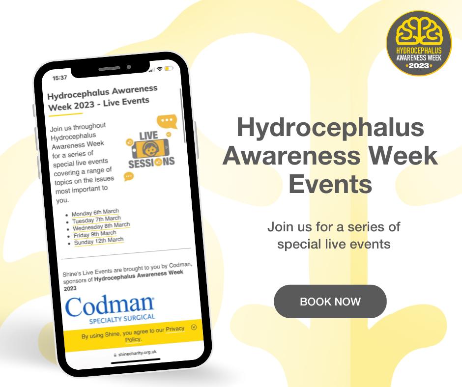 Bookings are now available for our packed schedule of events taking place during Hydrocephalus Awareness Week — Monday, March 6 to Sunday, March 12!

We have a limited number of spots for some events, so please make sure to book in advance!

shinecharity.org.uk/hydrocephalus-…