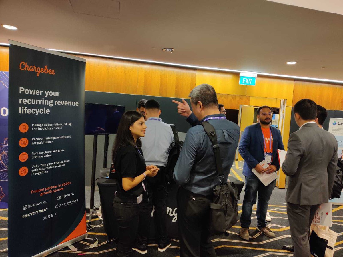 chargebee's tweet photo. We are at @saastr APAC 2023 ๐
How many of you got a chance to visit Booth #102?
#Events #SaaStrAPAC #GoldSponsor https://t.co/3hoPhx9mZp