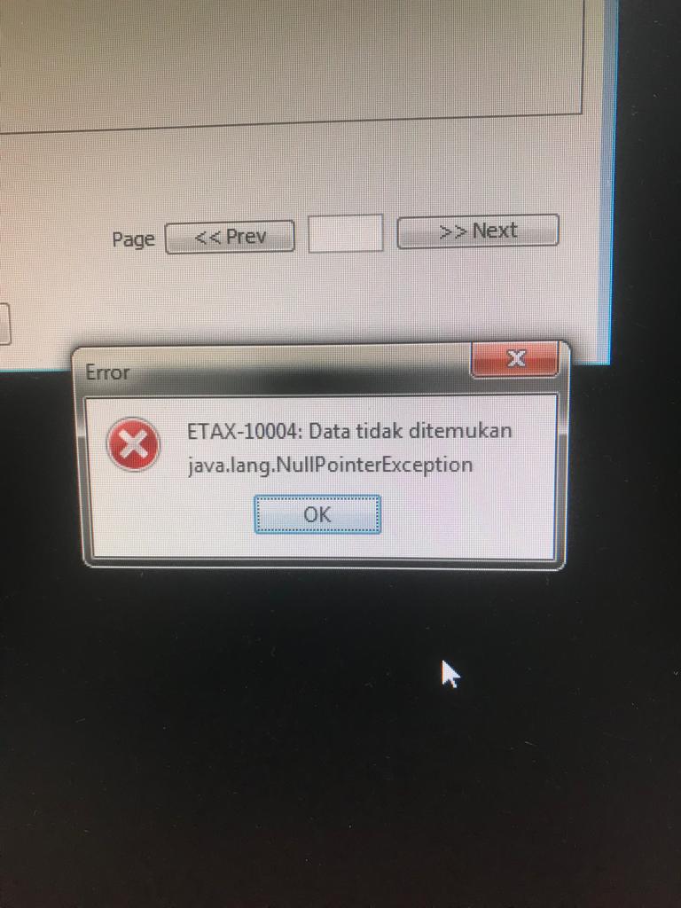 gracemansd1's tweet photo. @kring_pajak Min, kok prepopulatednya loading terus ya? Trus pas saya klik "batalkan" utk request GET Data ulang, ada muncul popup : "ETAX-10004 : Data tidak ditemukan. java.lang.NullPointerException"
Gimana min? https://t.co/EhLkqkGkT6