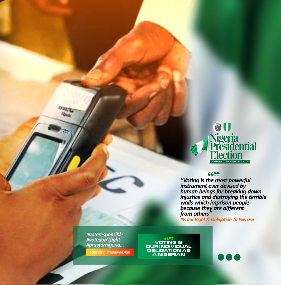 Kedly_Ayomide's tweet photo. *Voting is the most powerful instrument ever devised by human being for breaking down injustice and destroying the terrible walls which imprison people because they are different from others.
#is our right and obligation to exercise
#Voteresponsible
#Prayfornigeria https://t.co/nBlSlYTs1s