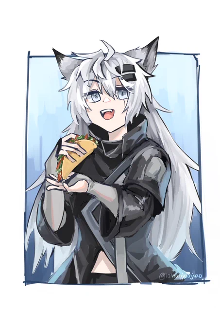 taco tuesday with lappland (it is wednesday 12AM)#arknights #明日方舟 #100日チャレンジ 