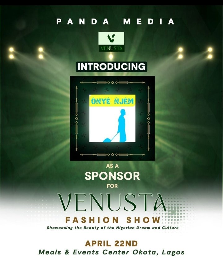 MiracleOji4's tweet photo. We are pleased to announce ONYE NJEM as official sponsor/ partner for the most anticipated  fashion show 🎉

You don't want to miss this!! Tickets available from March 1st
Follow our page @venusfashions for more info 🤞🏻

#venustafashionshow
#vensutafashion2023 https://t.co/x4DMElVNRL