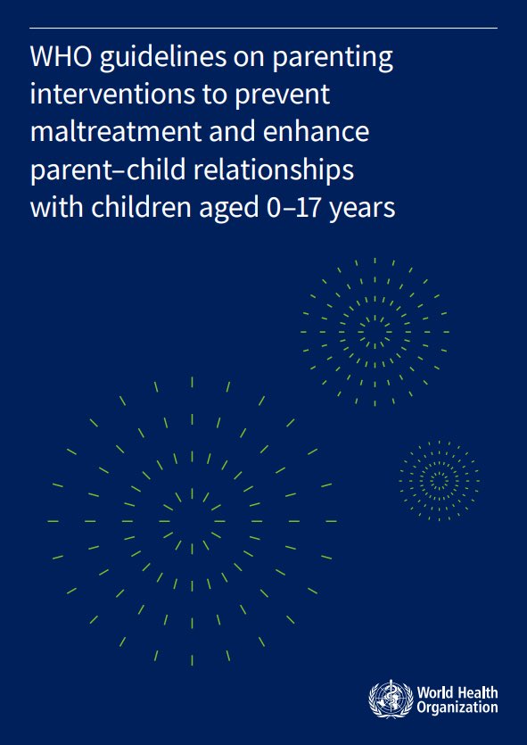 New <a href="/WHO/">World Health Organization (WHO)</a> guidelines on parenting interventions to prevent child maltreatment &amp; enhance parent-child relationships now available bit.ly/3RTxr77

Millions of children suffer maltreatment often with lifelong consequences.  Parenting is among the most effective interventions