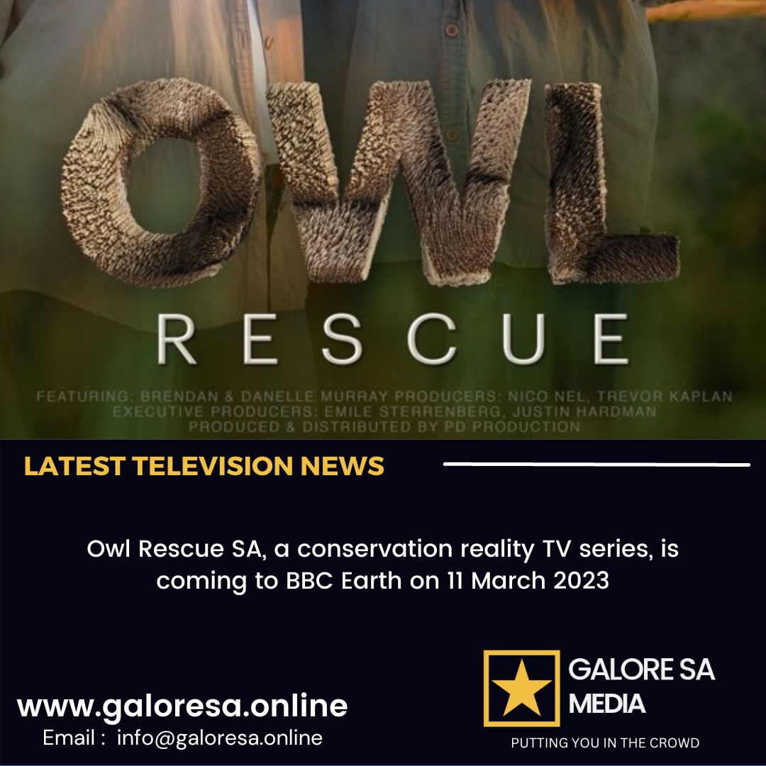 Owl Rescue SA, a 10-part reality television series, featuring the conservation power couple Brendan and Danelle Murray, will premiere on BBC Earth (channel 184 DStv) at 6pm on 11 March 2023.

Unfold Here :
galoresa.online/2023/02/23/owl…

#UnfoldGSA
 #OwlRescueSA