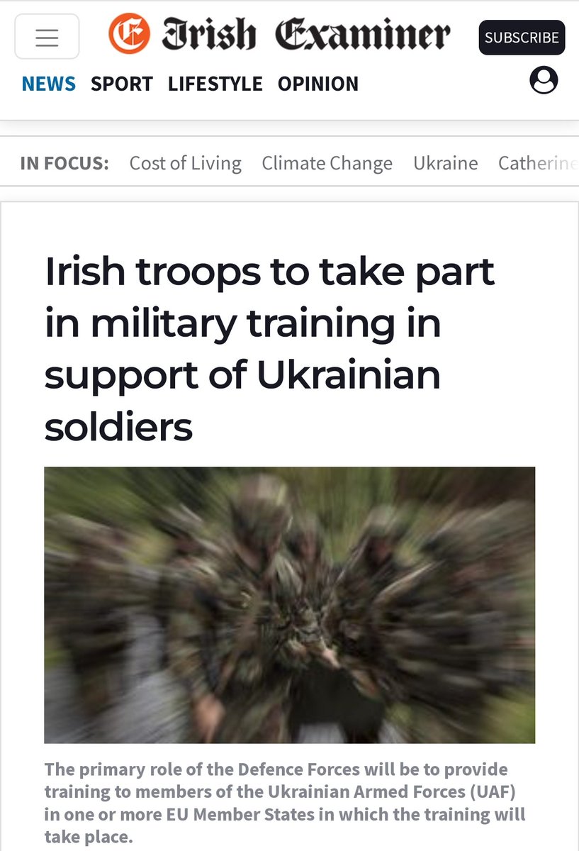 At a time when law & order is at an all time low in this country, I would see a best use for our Irish troops on the streets of #Ballyfermot rather than dragging us into war. We have a worldwide reputation of #PeaceKeeping. #IrishNeutrality