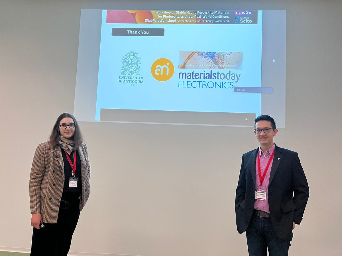 🔥The Workshop on Stable Hybrid #Perovskite Materials for Photovoltaics Under Real-World Conditions is on! Organizers Dr. Jovana Milic  <a href="/jovana_v_milic/">Dr. J⌬vana V. Milic</a> and Prof. Daniel Ramirez <a href="/UdeA/">Universidad de Antioquia</a>
welcome the attendees to Fribourg, Switzerland. 

🔗More info here:  nanoge.org/StabPeroWorksh…