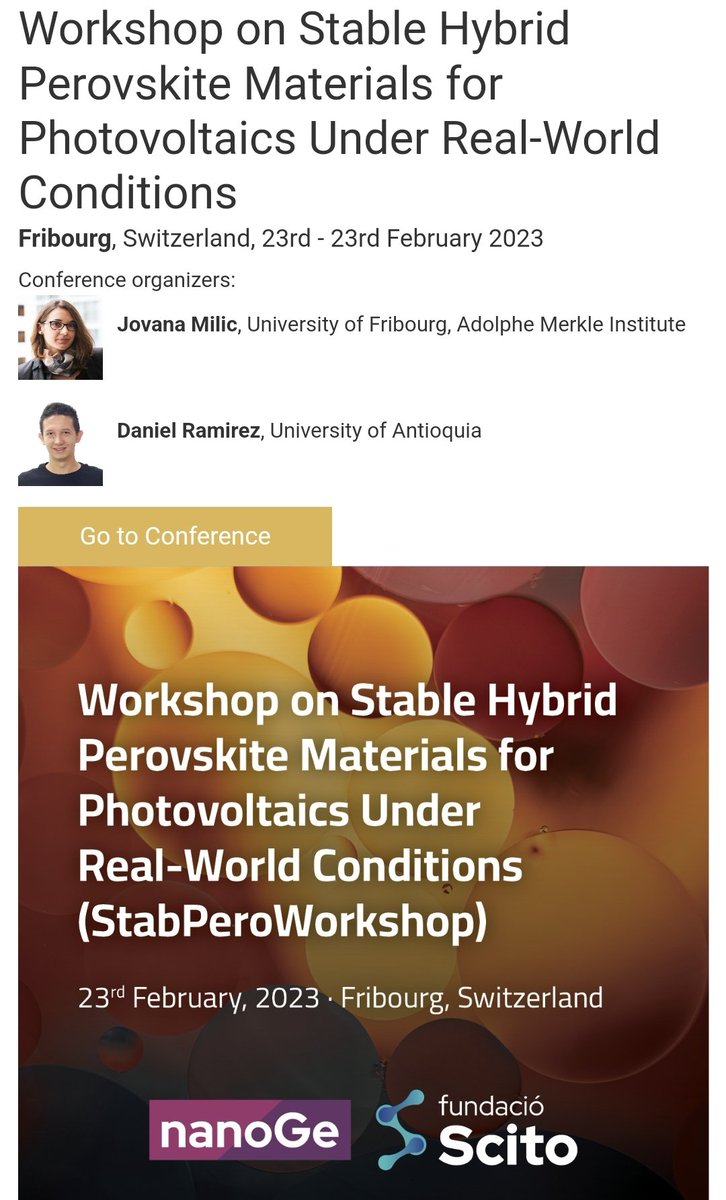 Start of the workshop in Friburg with organizer <a href="/jovana_v_milic/">Dr. J⌬vana V. Milic</a> and Daniel Ramirez  <a href="/nanoGe_Conf/">NanogeConferences</a>