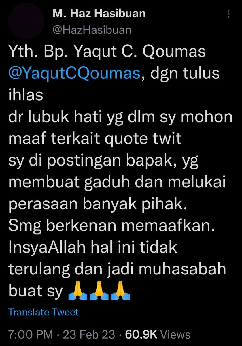 Apa yang kepikiran ama orang model gini waktu ngetuit sebelumnya ya???
Kadang ga habis pikir.
Apalagi klo ngeliat umur ama tampilannya. Ga pantes banget!
Lagi2 ini soal arogansi &amp; kebusukan hati thd org lain yg ga sspaham.
Hati busuk menjalar ke otak yg cacat jadilah gitu