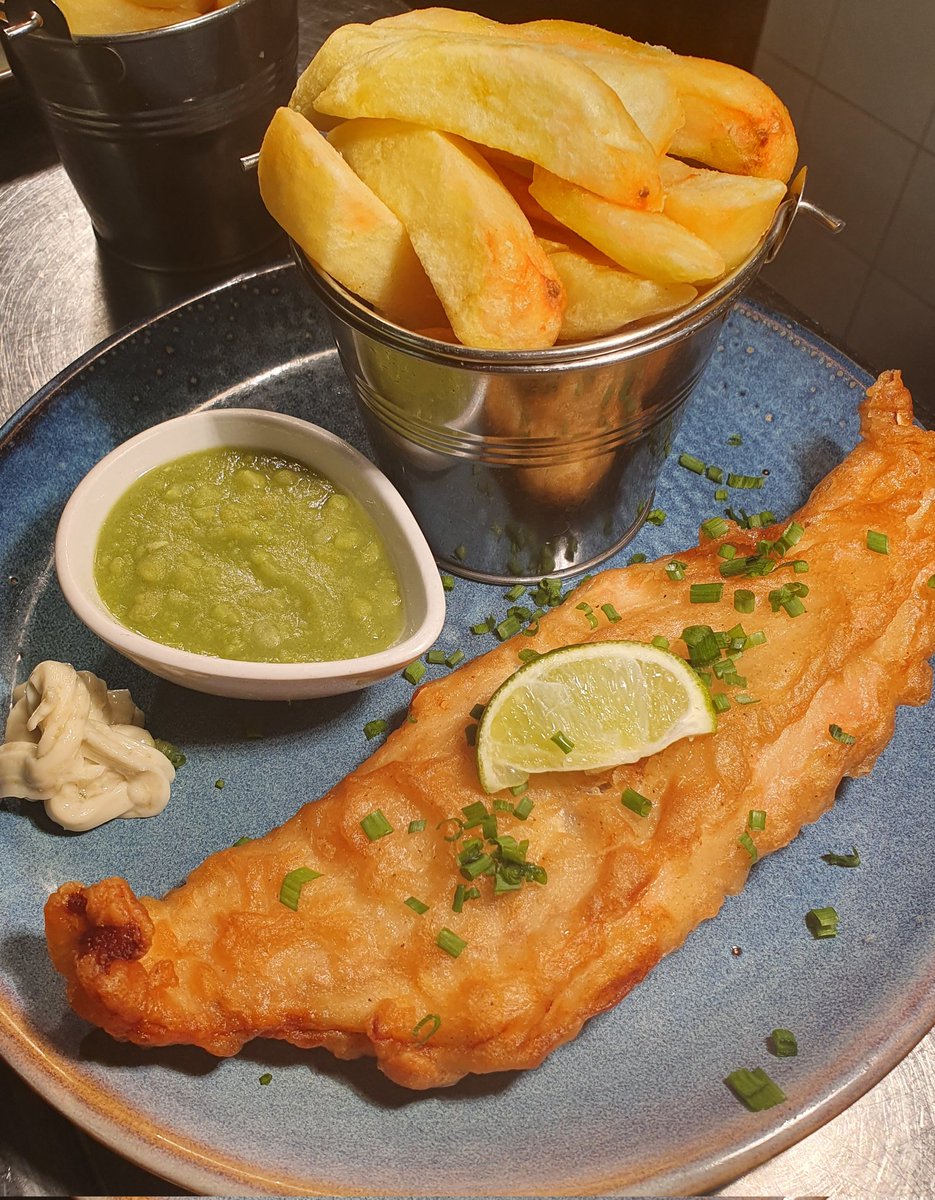Open again from 5pm today,
Cod 'n Chips on the new menu. 
#RuralGastroPub