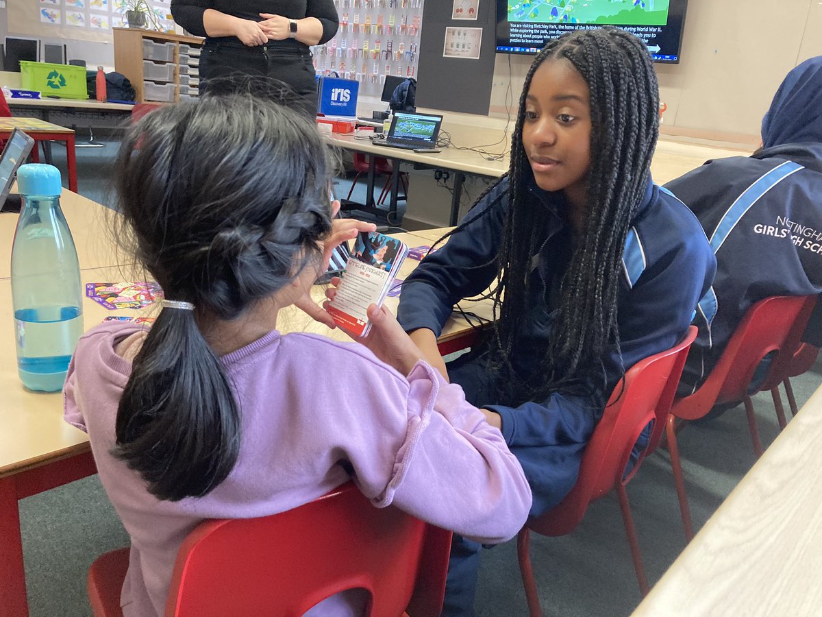 NGHSreachout's tweet photo. We’re at @DunkirkPrimary today for #BGBF workshops with Year 4. Today is all about the inspiring female #BletchleyPark codebreakers during WWII #womeninSTEM https://t.co/NCFxYOBXSj