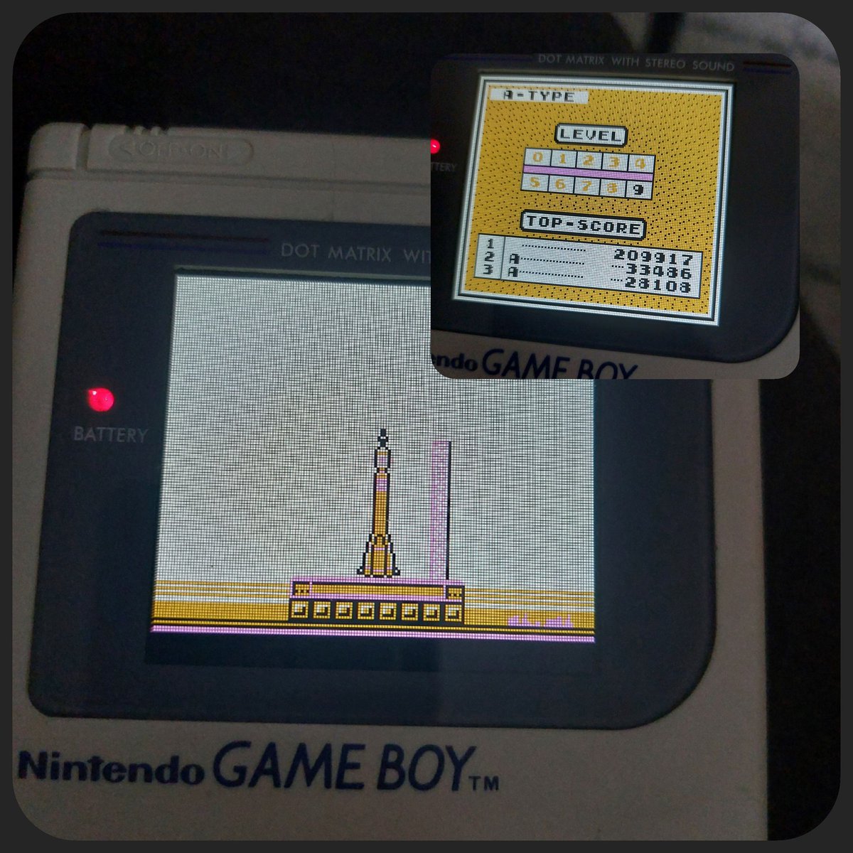 anja_nix's tweet photo. Krank zu Hause auf der Couch hat auch Vorteile.... Übe an meinen alten skills... 🎮
#tetris #gameboy #highscore #Nintendo https://t.co/vJmvDLkhVj