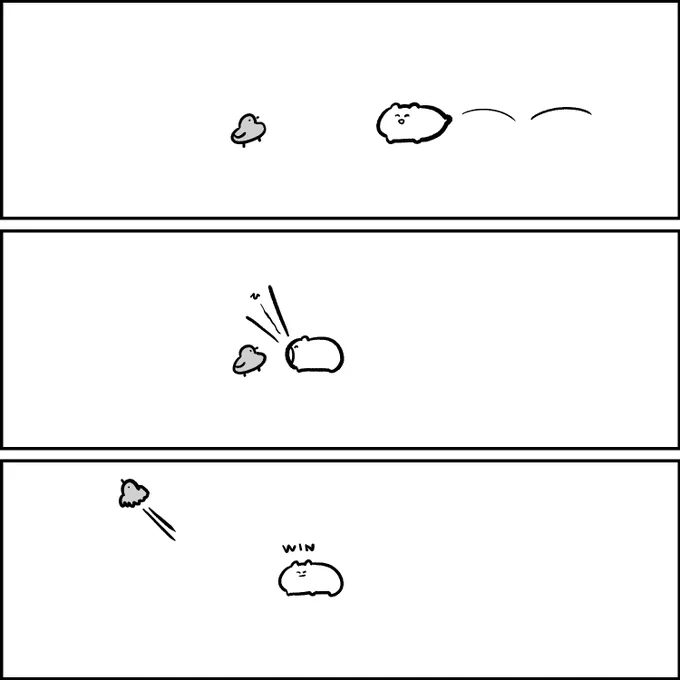 ハトと戦う 