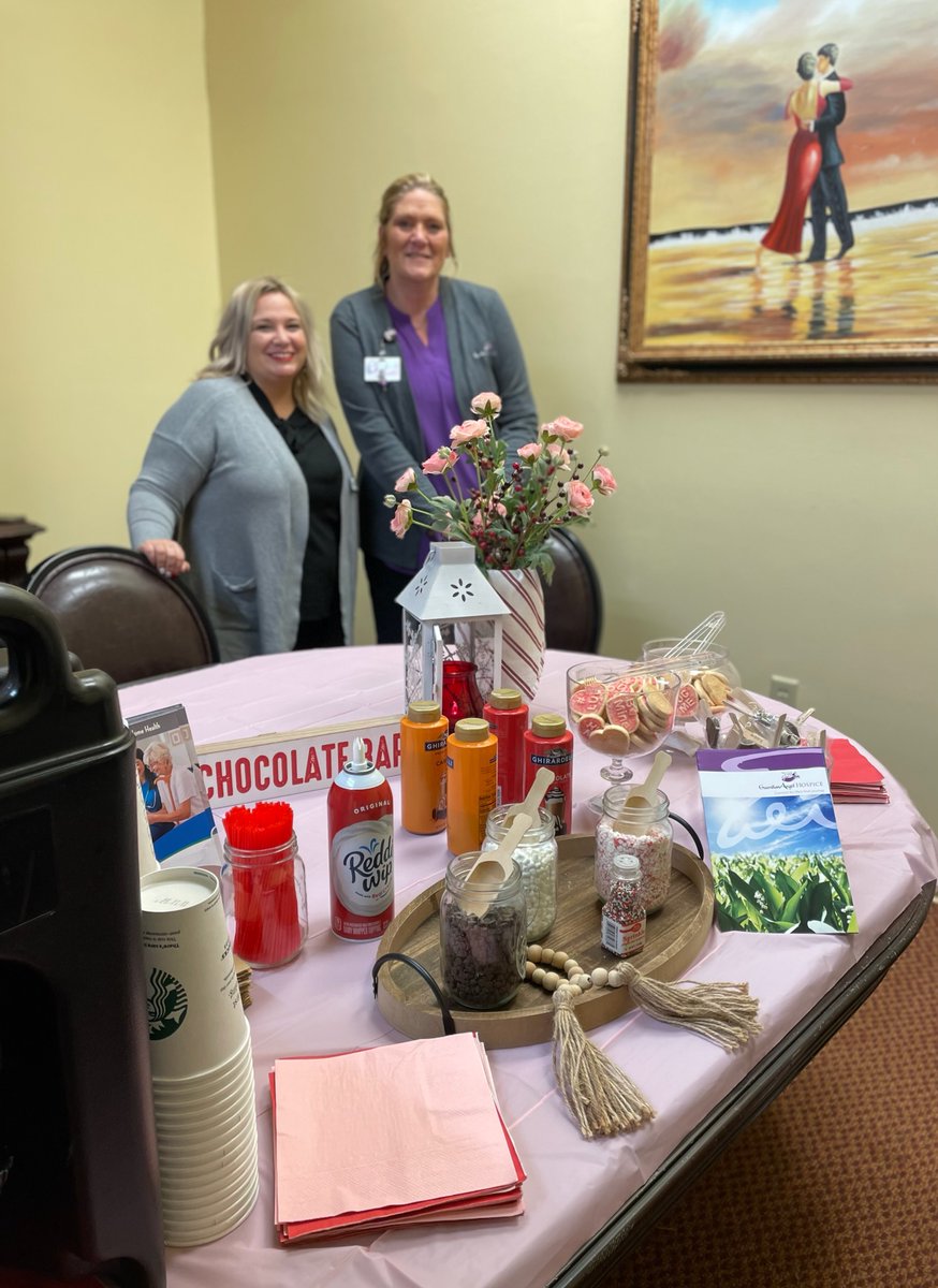 Guardian Angel Hospice surprised our staff with a cookie & hot chocolate treat! It was great & we love our partnership with them! @GuardianAngelHospice #TrilogyLiving