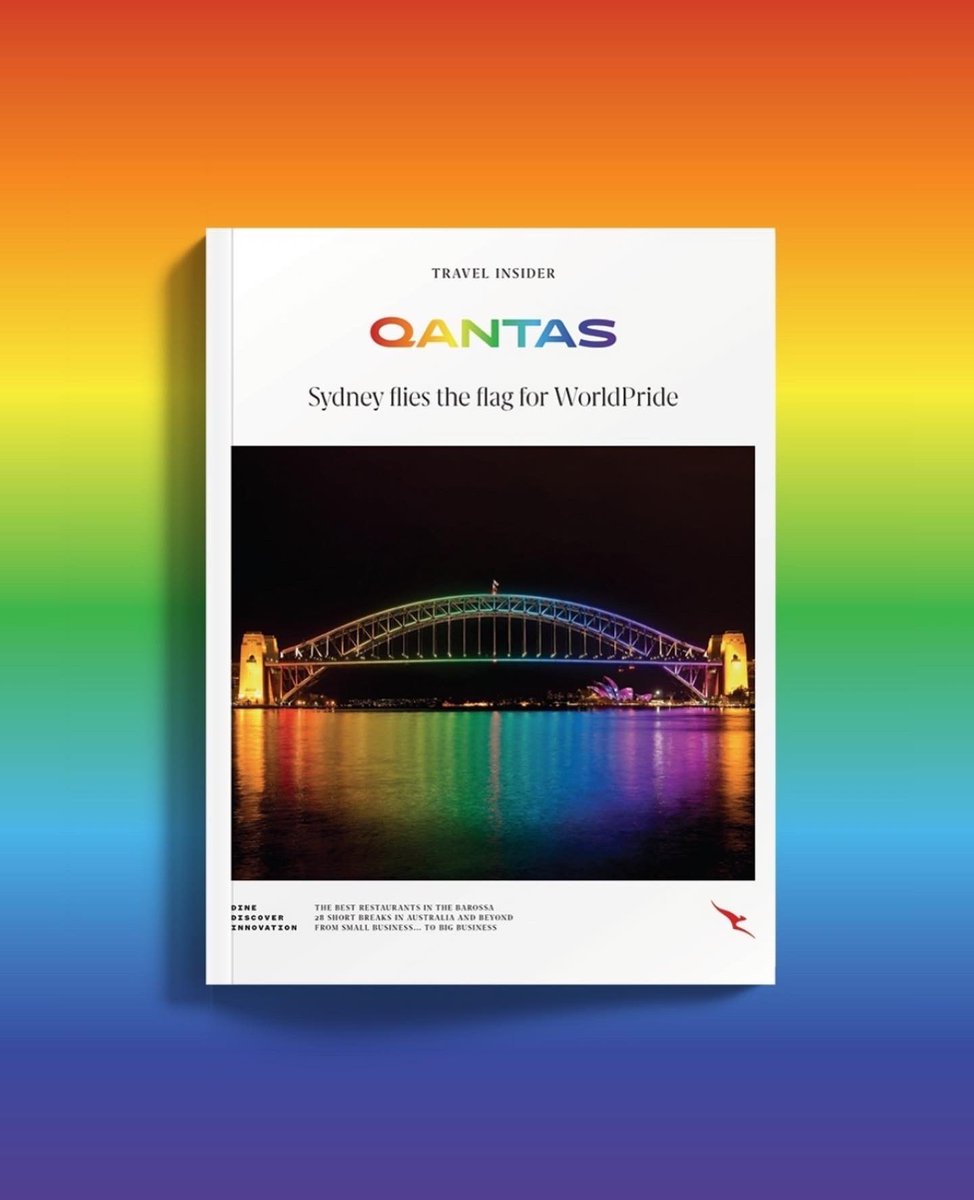 lees_rachel's tweet photo. This month’s showstopping issue of Qantas mag includes an ode to Sydney with luminaries of the city’s LGBTQIA+ community — it’s a triumph @worldwidewebster. 

Plus, my story about The House on Lizard Island — Australia’s most expensive stay, and one I’ll never forget. #pride https://t.co/nZ4IkkGKIJ