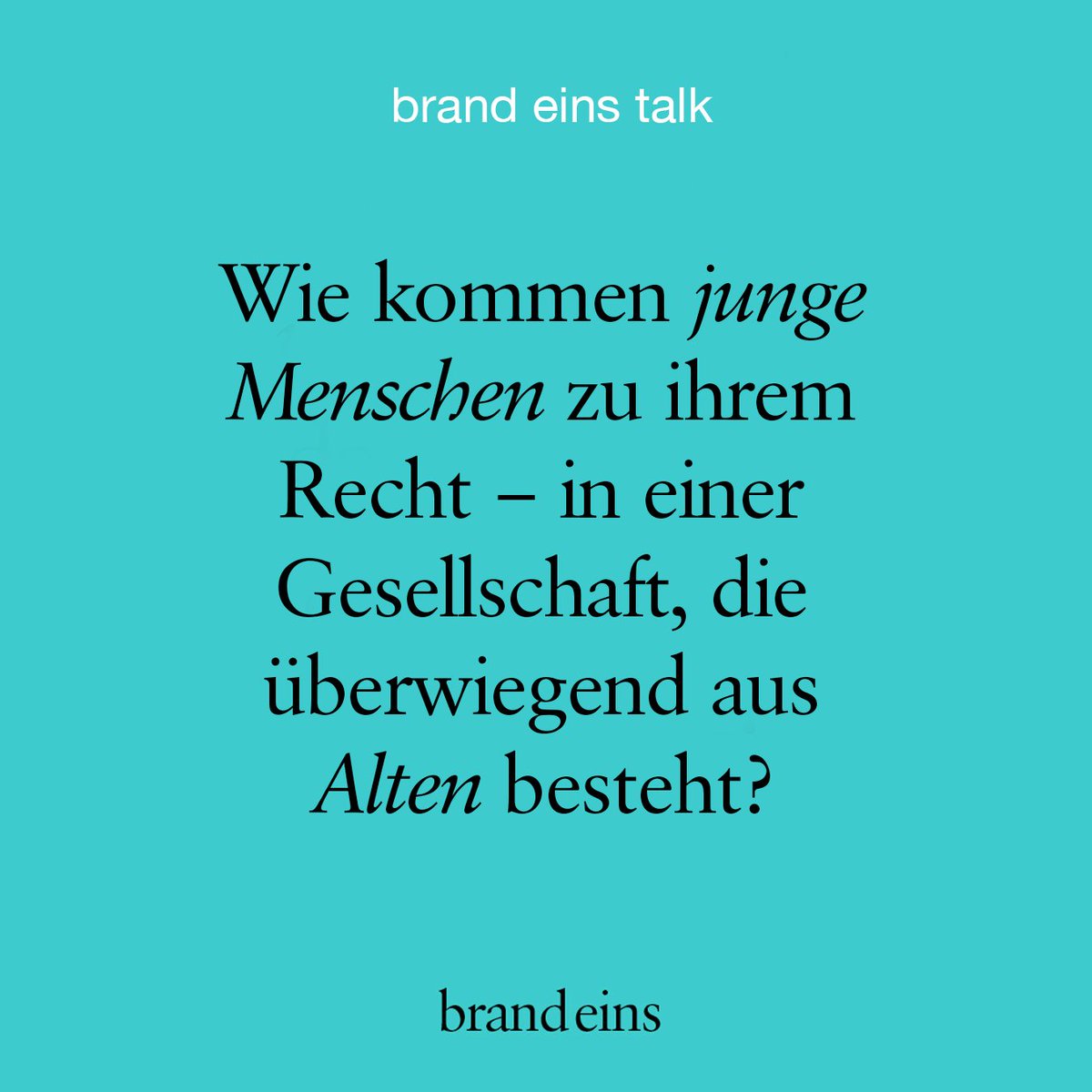 Am 1. März um 18:30 Uhr spricht brandeins-Redakteur Mischa Täubner mit Stephan A. Jansen, Professor für Management, Innovation und Finanzierung. Melde Dich kostenlos an für unsere Online-Session brand eins talk 👋
ow.ly/ioVv50N0yel