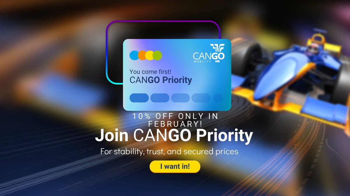 CANGOmobility's tweet image. Stability, trust, and secured prices in one place? 

✔️Yes, with CANGO Priority.

If you wish to be part of our exclusive membership program until the end of February, you will have 10% off for all yearly subscriptions.✋ 

#cangopriority #membershipprogram #telematics