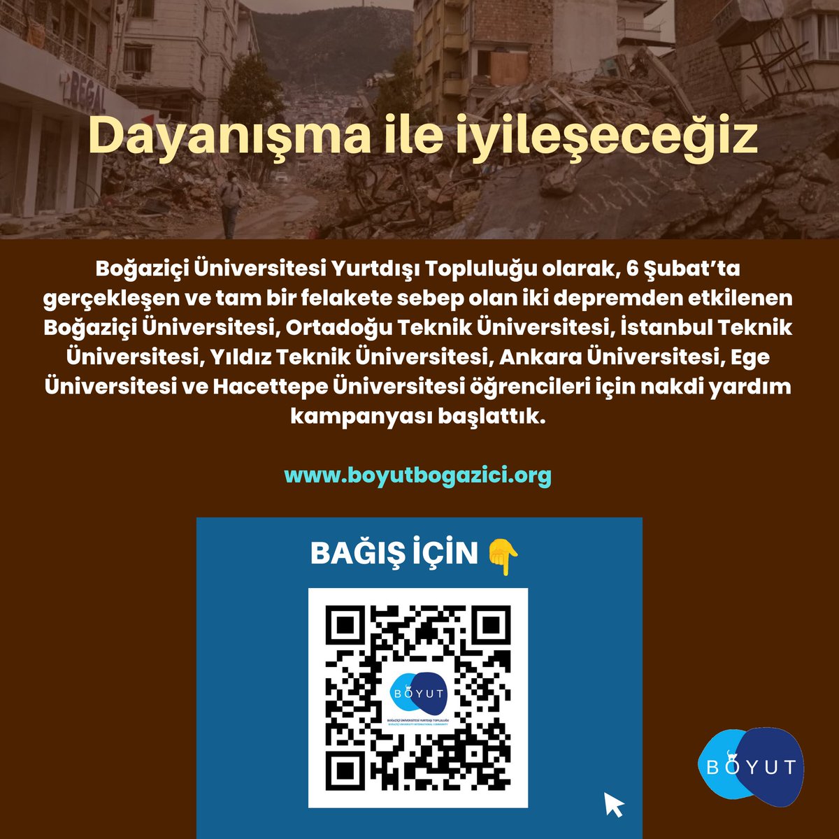 boyutbogazici's tweet photo. 400 öğrenciye tek seferlik 5bin TL destek vermeyi hedefliyoruz. Bu mütevazi destek, öğrencilerin acil ihtiyaçlarını karşılamaya yardımcı olacak. 
Hem yurtiçi hem de uluslararası kamuoyunda büyütülen dayanışma sayesinde şimdiden 29,000 €'yu aştık:

https://t.co/9QIuG0TLCa https://t.co/obdoIVEy1G