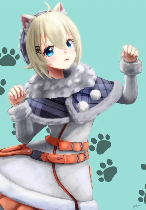 にゃーん・・・(かわいい)#SiroArt 