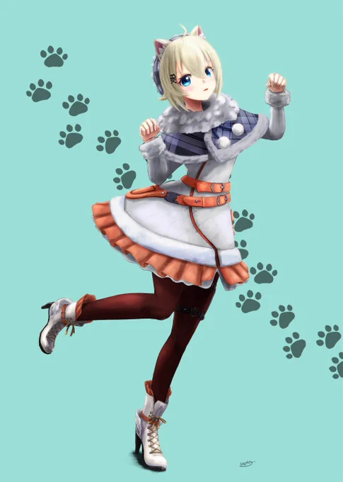 にゃーん・・・(かわいい)#SiroArt 