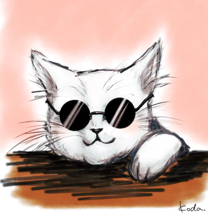 猫五…笑 
