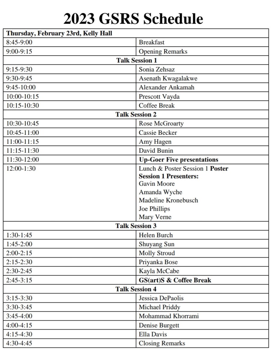 GSRS_VTGeos's tweet image. It's officially time! Here is how to get to GSRS 2023 and the presentation schedule. We hope to see y'all there!
