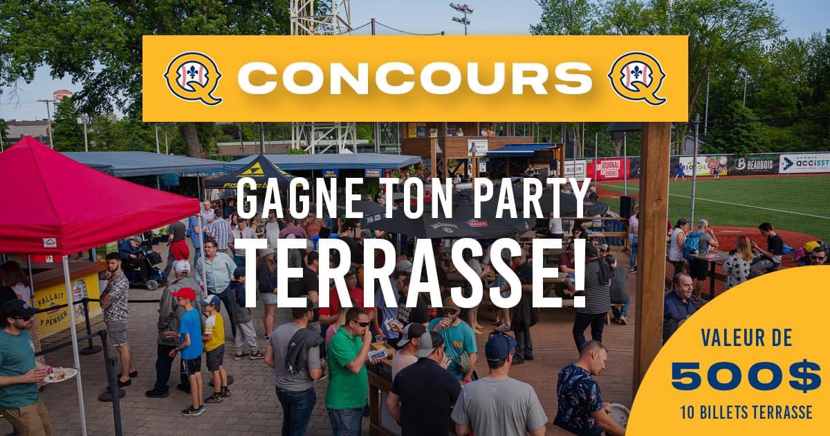Concours !!

Gagne ton party Terrasse pour 10 personnes ☀️

Valeur de 500$

Pour participer :
👍 "Aime" la publication
📠 Commente le nom de la meilleure personne que tu connais pour organiser cette soirée
🔁 Partage la publication

Nous contacterons le ou la gagnante le 2 mars !