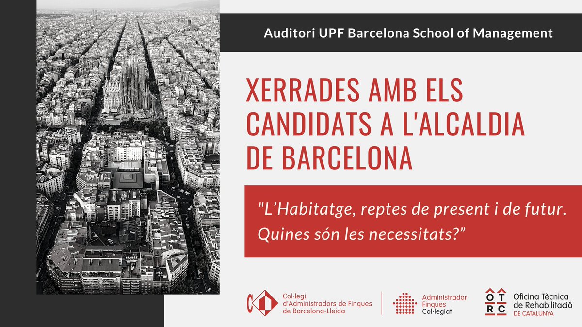 📢El #CAFBL està preparant unes xerrades amb alguns dels candidats a l'#alcaldia de Barcelona per tenir els seus punts de vista sobre un tema de gran transcendència: l’#habitatge.

<a href="/bcnencomu/">Barcelona En Comú</a> <a href="/pp_bcn/">PP Barcelona</a> <a href="/ERCbcn/">ERC Barcelona</a> <a href="/pscbarcelona/">PSC Barcelona/♥️</a> <a href="/JuntsxCatBCN/">JuntsxCat Barcelona</a> 

En breu, donarem més informació i dates.
