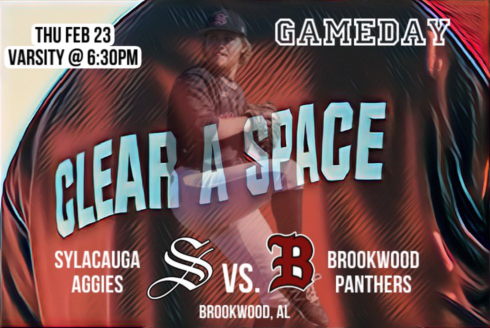SYL_BSB's tweet photo. ⚾️GAMEDAY⚾️
🆚 Brookwood
🏟️ Brookwood High School
⌚️JV 4:00pm / Varsity 6:30pm
#ClearASpace https://t.co/OaRhV63CW2