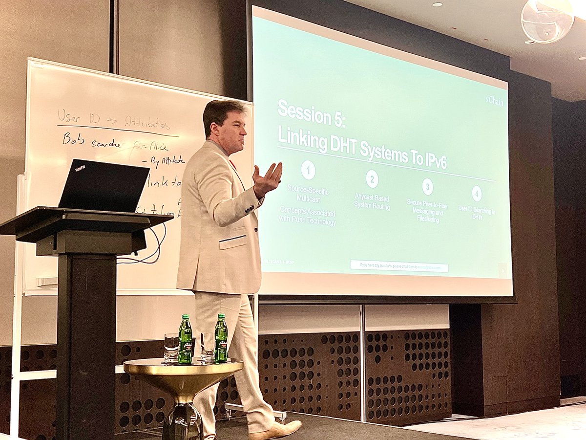 RealCoinGeek's tweet photo. DAY *TWO* of #BitcoinMasterclass coverage!
@Dr_CSWright is leading a presentation on #Multicast, #IP2IP, and the foundations concerning #IPv6!
Join us LIVE on YouTube: https://t.co/CmgFjN19Cx https://t.co/kusjysnxY1