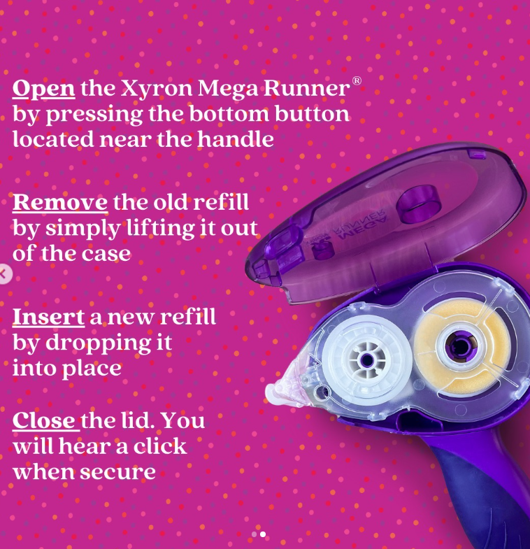 xyroninc's tweet photo. How to refill your Xyron Mega Runner® Adhesive Applicator ➡️ swipe to see and save this post for future use! ⁣
⁣
#craftwithxyron #diy #crafter #craftsupplies #craftproject #tapedispenser #adhesivetape #xyronmegarunner #megarunner #diy #xyronstickstogether https://t.co/gQSicWigQD