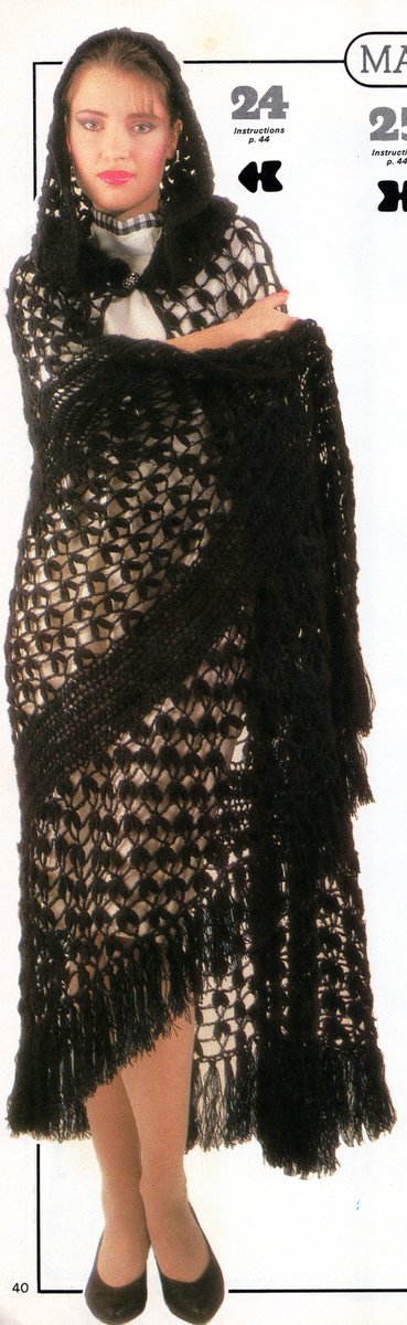 Tabarrocollect1's tweet photo. Good morning😊
Collection item No.B-57
Crocheted Pattern for Hooded long cape
#cape
#Crochetedpattern https://t.co/iye7YoVWZc