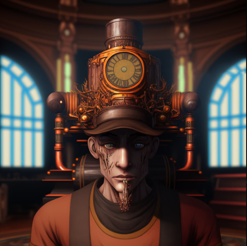 maxi_hulk's tweet image. Just traveled through time ⏰ with my redesigned @multinft  Genesis Steampunk PFP NFT! 🔥 

Loving the vintage look and futuristic vibe.  🚀🧐

#MultiNFT #NFTcollectors #Steampunk #TimeTraveler #PFP #Blockchain #CryptoArt