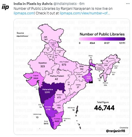 anitaexplorer's tweet photo. Kind Attn: Odisha State Govt @CMO_Odisha @Naveen_Odisha @GovernorOdisha🙏
Request your intervention.
Sad to see that Odisha is lagging behind.
We just have 27 Public Libraries.
Odisha can do much better.
#OdishaPublicLibraryVision2024 #OdishaLibraryNetwork
PC: @indiainpixels https://t.co/N46QpUb7xD