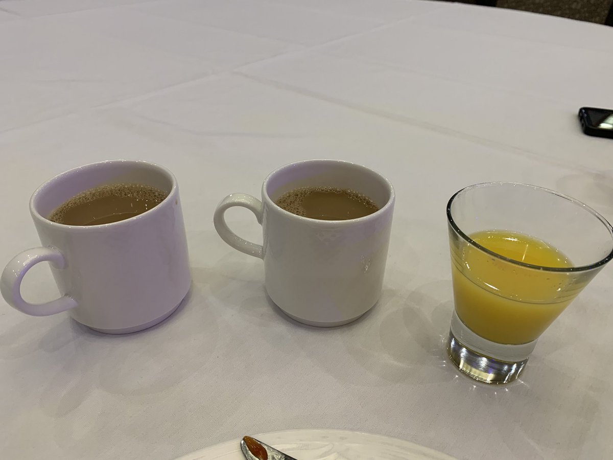 The best conference mornings start with two coffees #dontjudge #cna2023