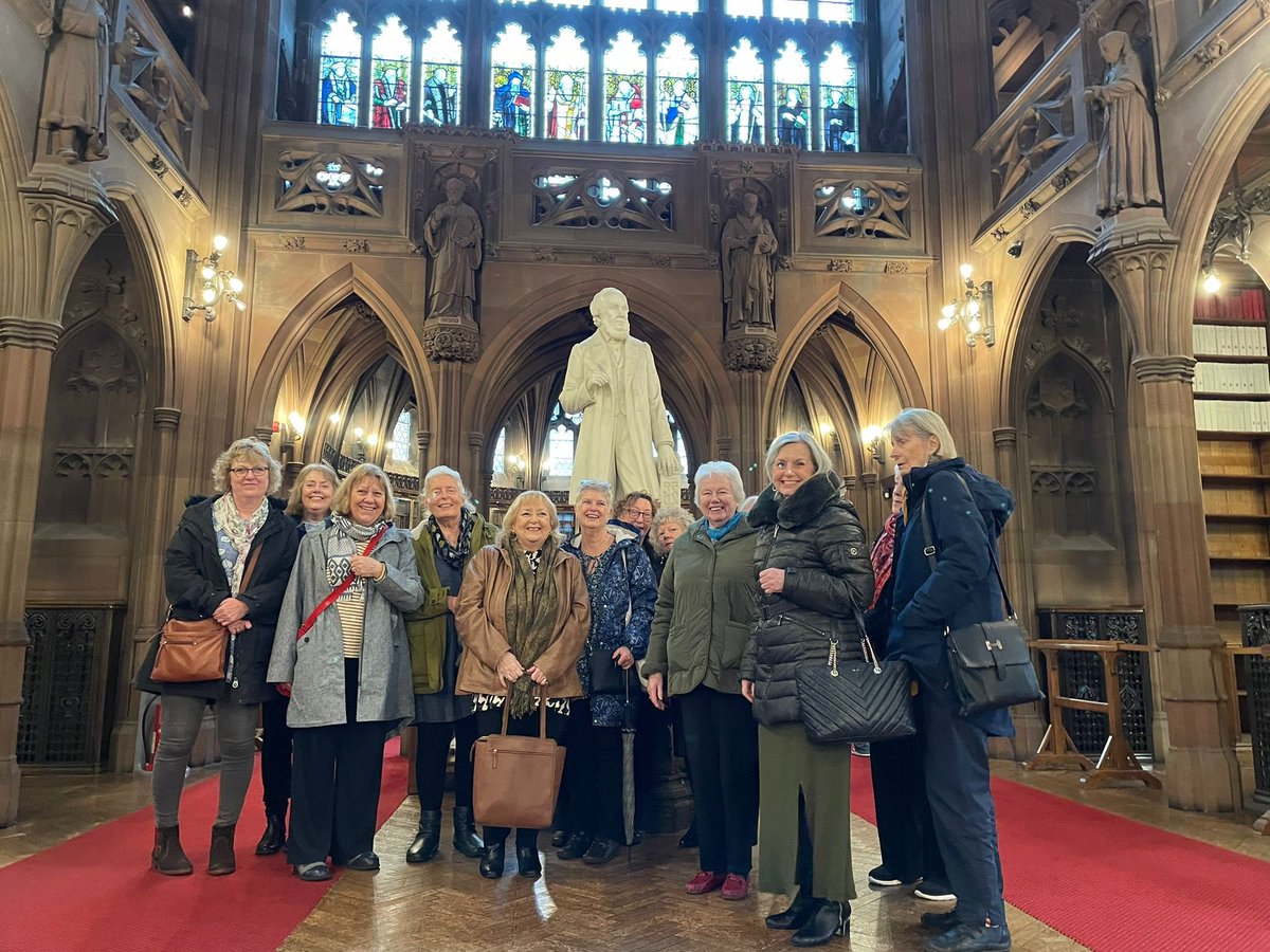WIDidsbury's tweet photo. Members had a great outing and guided tour of Ryland’s Library followed by a lovely lunch. https://t.co/ornKCqpubX