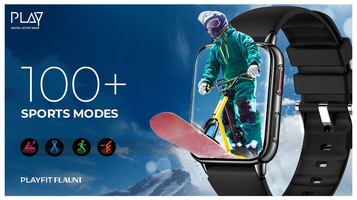 playonsocial_'s tweet photo. ACTION TIME !!
Choose your fitness regime with 100+ pre-configured sports modes on your wrist. All you need to do is practice fitness, and PLAY.
Shop https://t.co/yg7ckRZ76m
#PLAYFITFLAUNT #FlauntYourColours #LetsFlaunt #BluetoothCalling #Smartwatch #WorldOfPLAY #IPLAYMyWay https://t.co/DwUIb0M0UK