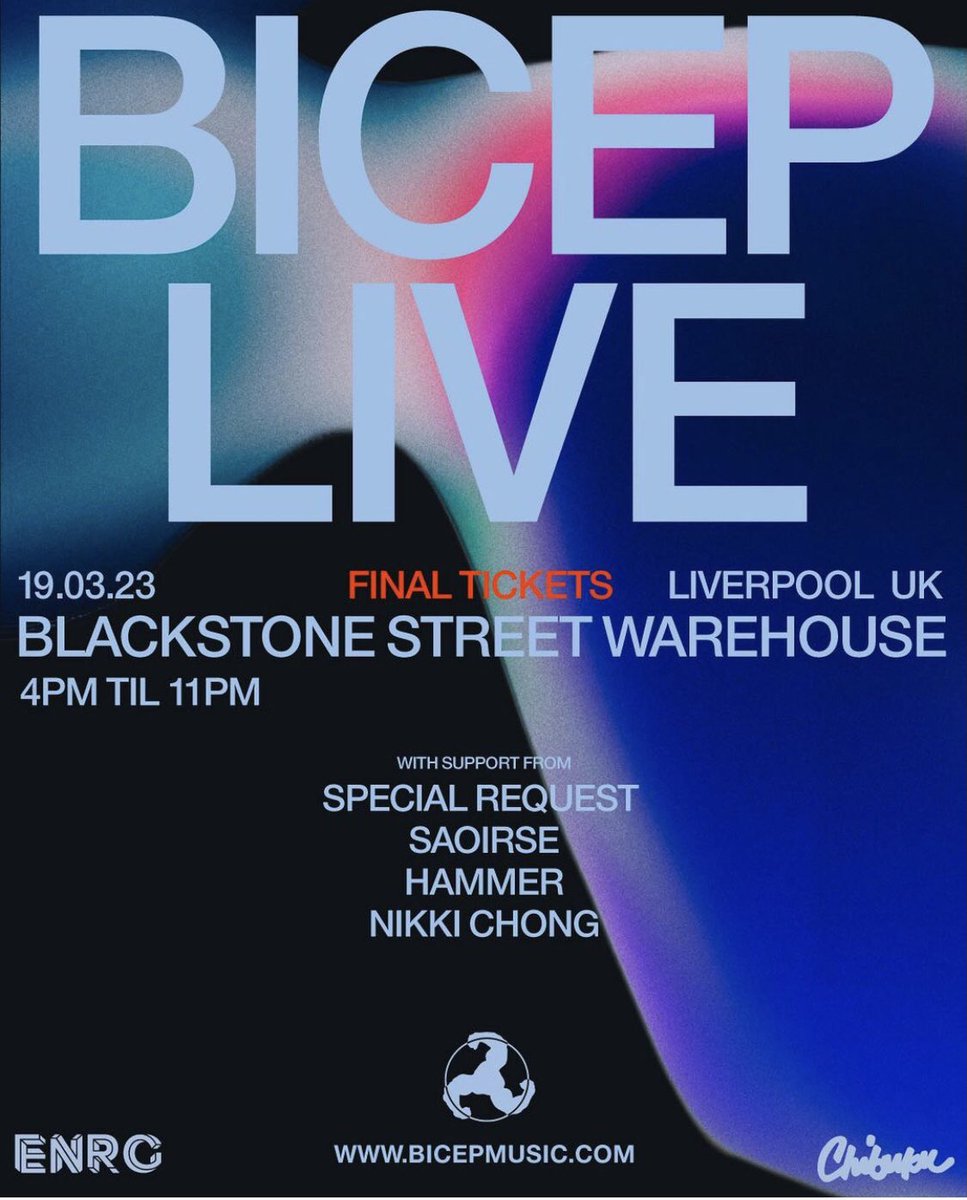 shanc11x's tweet photo. BICEP lIVE
SUNDAY 19th MARCH 
BLACKSTONE STREET 

DM ME FOR TICKET LINK 🎟

#bicep #blackstonestreet #circus #enrg https://t.co/E3vK8mvPKN