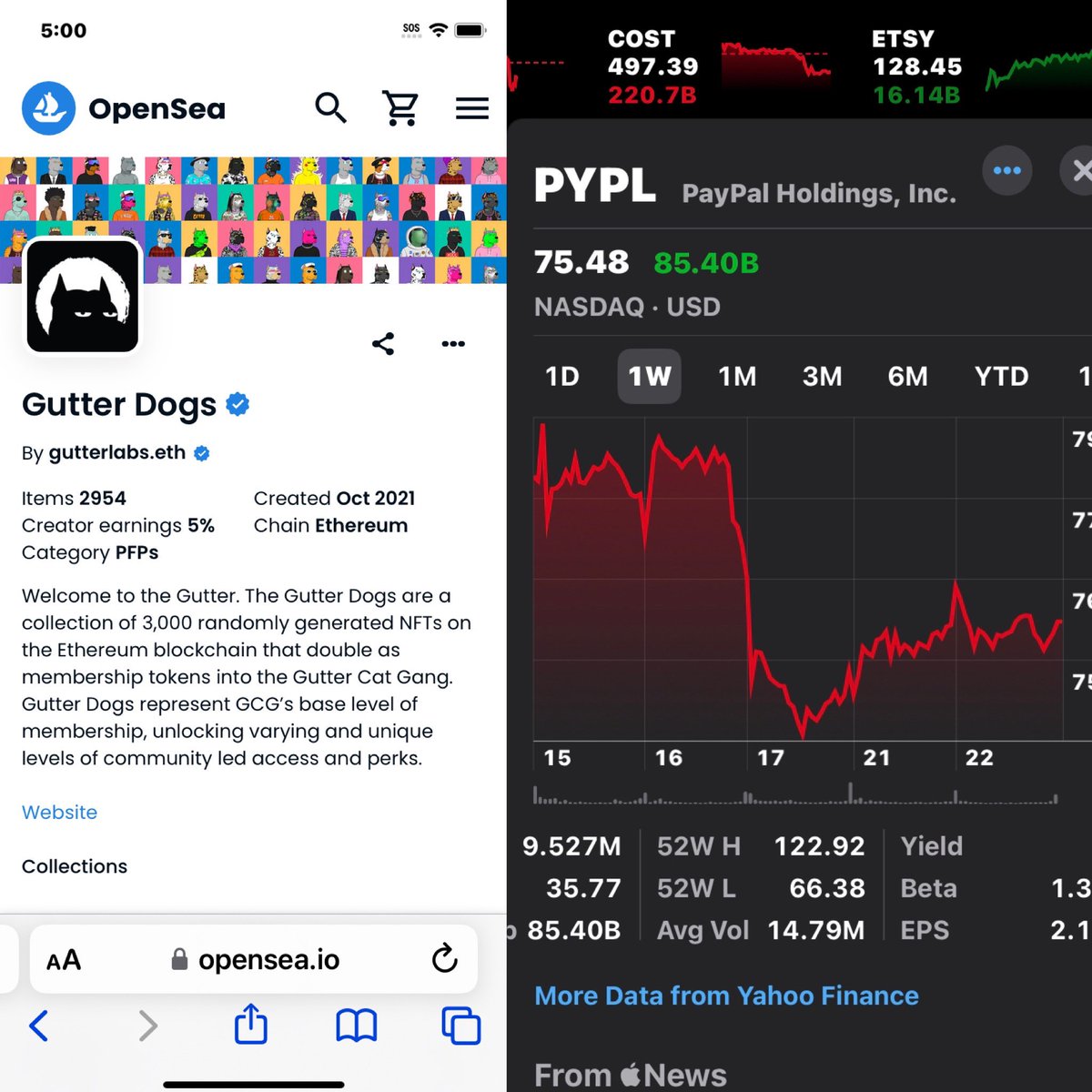 aidourtroops's tweet photo. 23feb2023 @cnbcfastmoney #cnbc #fastmoney "Buy shares of $PYPL " #pypl #paypal #trading #options #market #stocks #sp500 #spy spotlight web3 project #blockchain #digital #art #nft #project #web3 #crypto #token @GutterCatGang #gutterlabs #gutterdogs https://t.co/cmICVwsTiE