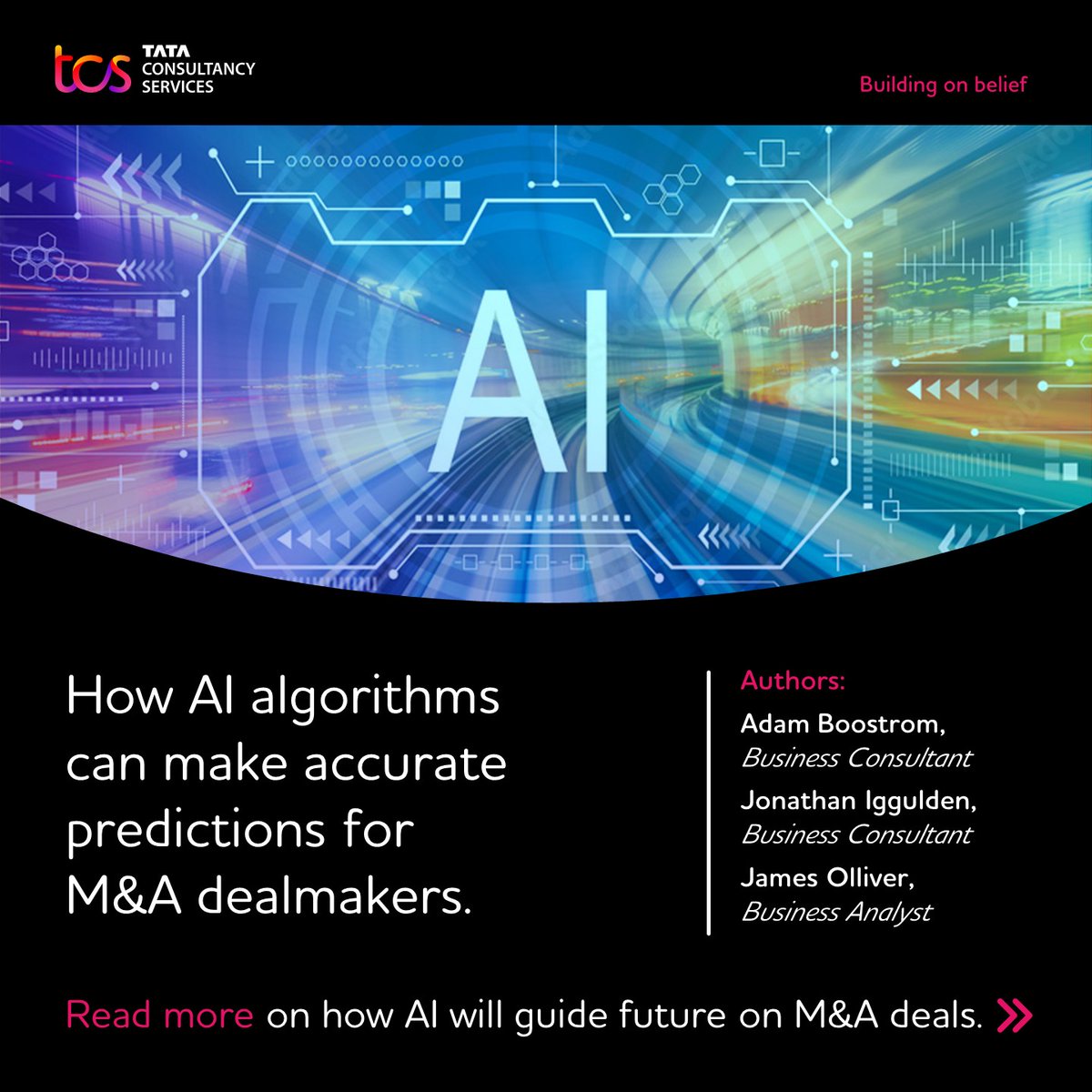 TCSDigitalTech's tweet photo. Can AI provide M&amp;A dealmakers with accurate predictions of deal success? Find out now: https://t.co/LZpO4waCVm

#AI #ML #mergersandacquisitions https://t.co/hLRMQirayv