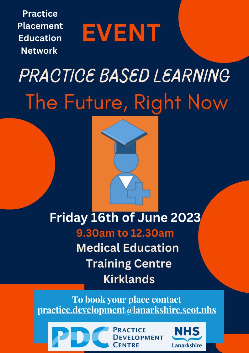 Registration is open for NHS Lanarkshire's first face to face AHP Practice Educator Event for a few years. Places are limited to book now; all welcome. #AHPPrBL @NHSLanarkshire