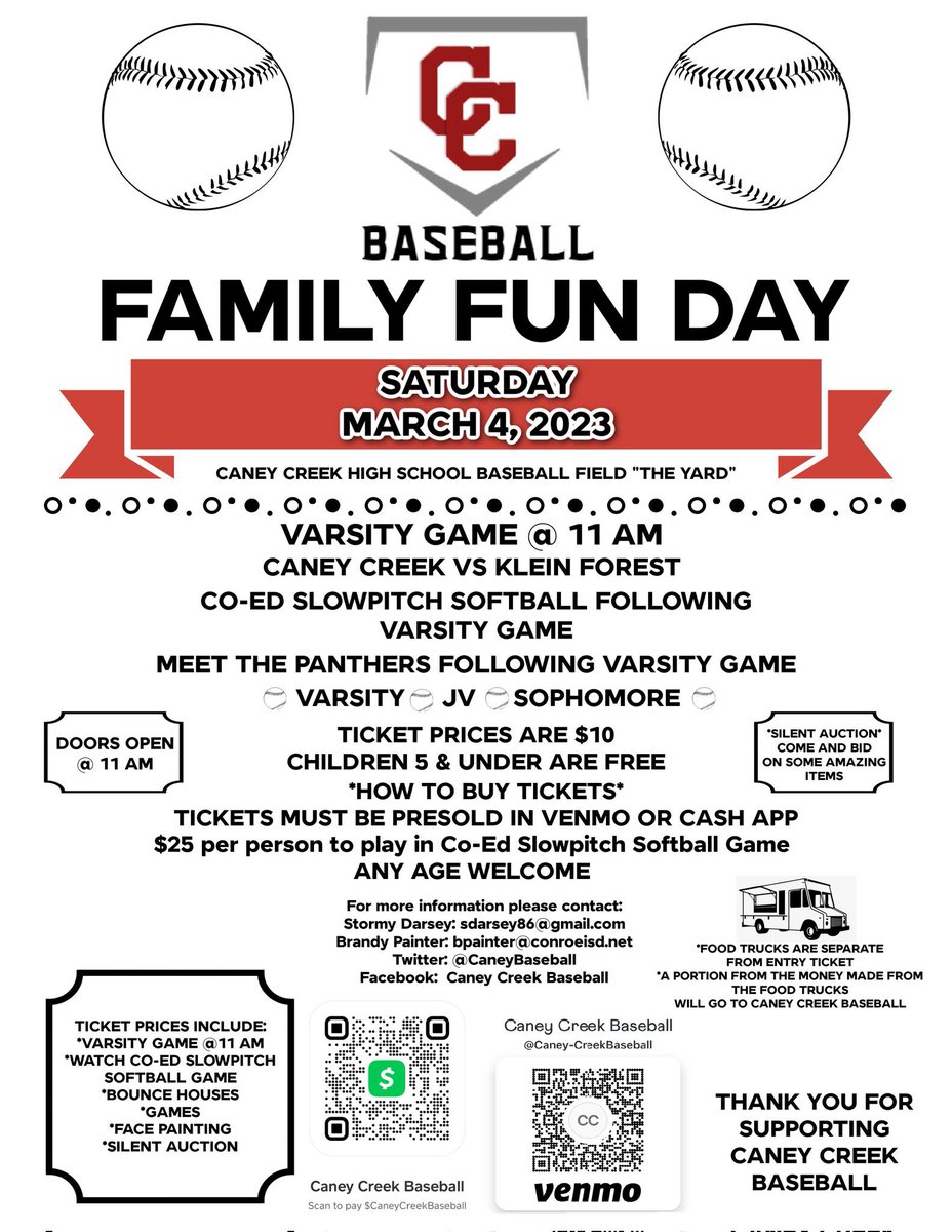 CaneyBaseball's tweet photo. Join us and help support our program! #WTP https://t.co/1xZIHMwUAq
