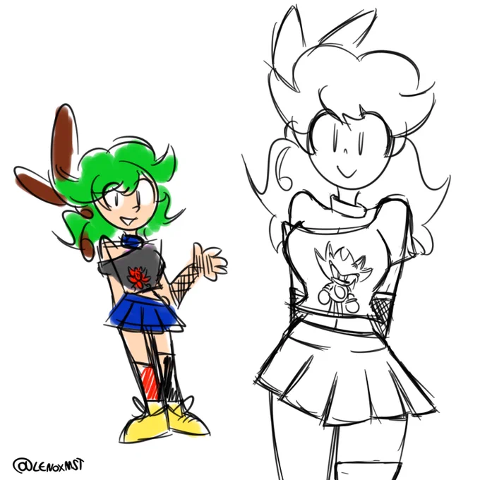 I need to be forced to draw this Medley outfit again 