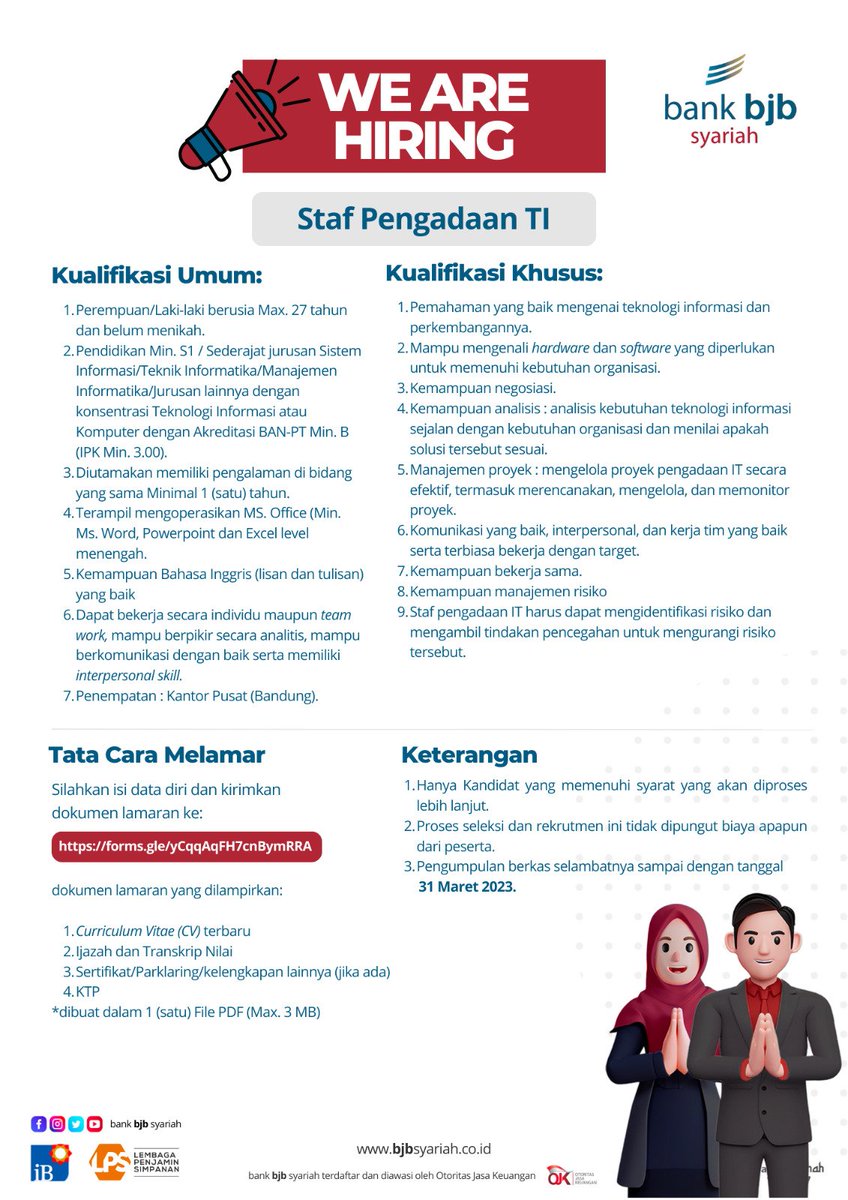 Intandwtp's tweet photo. Malem Mincot @hrdbacot dan Bang Eza @ezash Aku izin share loker kantorku yaa, untuk temen2 yg fit sama kualifikasinya boleh langsung apply ke link ini: https://t.co/V7pShCouwl thank youu!✨️ #lokercot https://t.co/fR1DLYmi7z