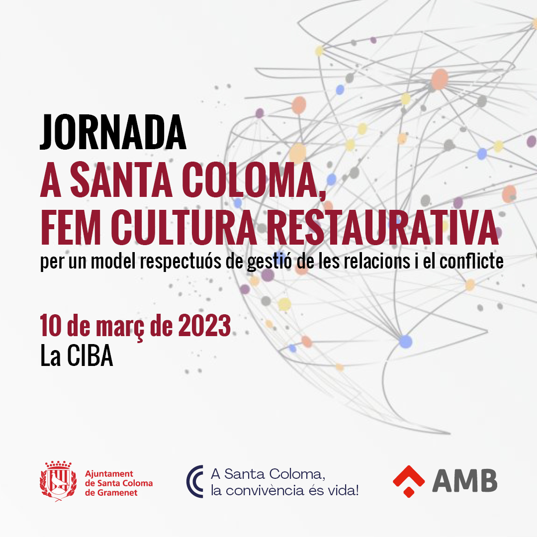 scgramenet's tweet photo. Jornada «A Santa Coloma, fem cultura restaurativa»
📅 10 de març
⏲ 9.30-14 h
📍La CIBA
🗣Hi participaran experts internacionals i representants del teixit associatiu.
👉 Tota la informació i inscripcions a https://t.co/M3rY9SgZYX
#santacolomaésvida #convivència #civisme https://t.co/NnhcjZi8SF