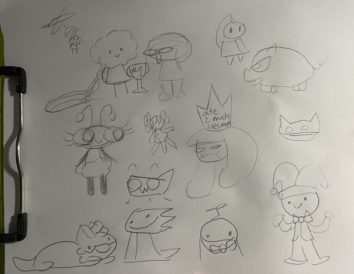 KrabbShack's tweet photo. Ive been doodling on paper while in bed on a clipboard, its convenient https://t.co/0Wk18DBHZm