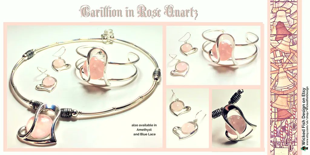 WickedFishBiz's tweet photo. Carillion in Rose Quartz - https://t.co/8SD64ZbMgl also available as separates. #pink #handmade #heart #etsy #jewellery #craft #rosequartz #statementearrings #statementjewelry #statementnecklace #prettyinpink #thinkpink #lovepink #babypink #quartzcrystal #pinkrose #pinklove https://t.co/UtX672hgwT