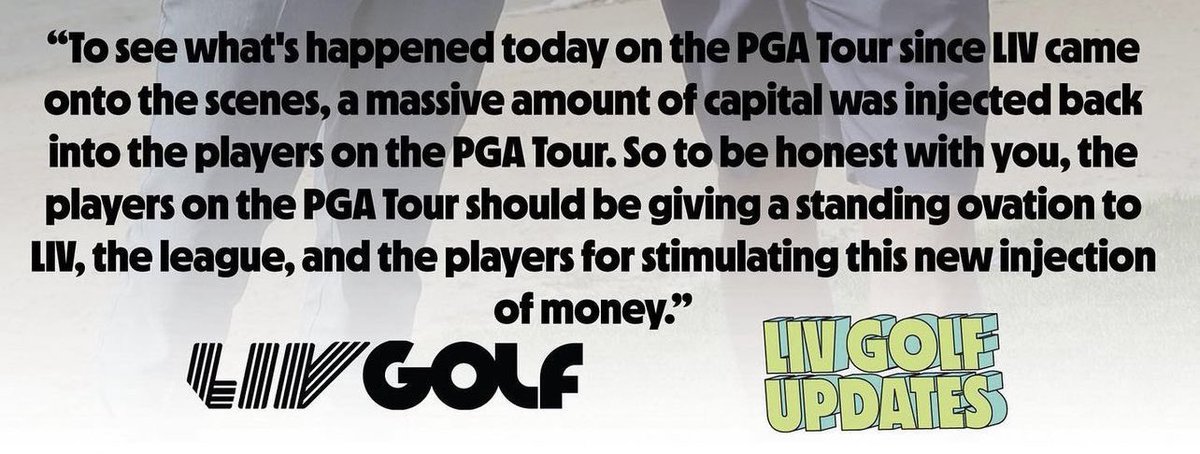 PGALockerRoom's tweet photo. They might do it if #LIVGolf players would stop complaining that it’s the #PGATours fault they had to miss the birth of their son… https://t.co/CPLVDm9HVl
